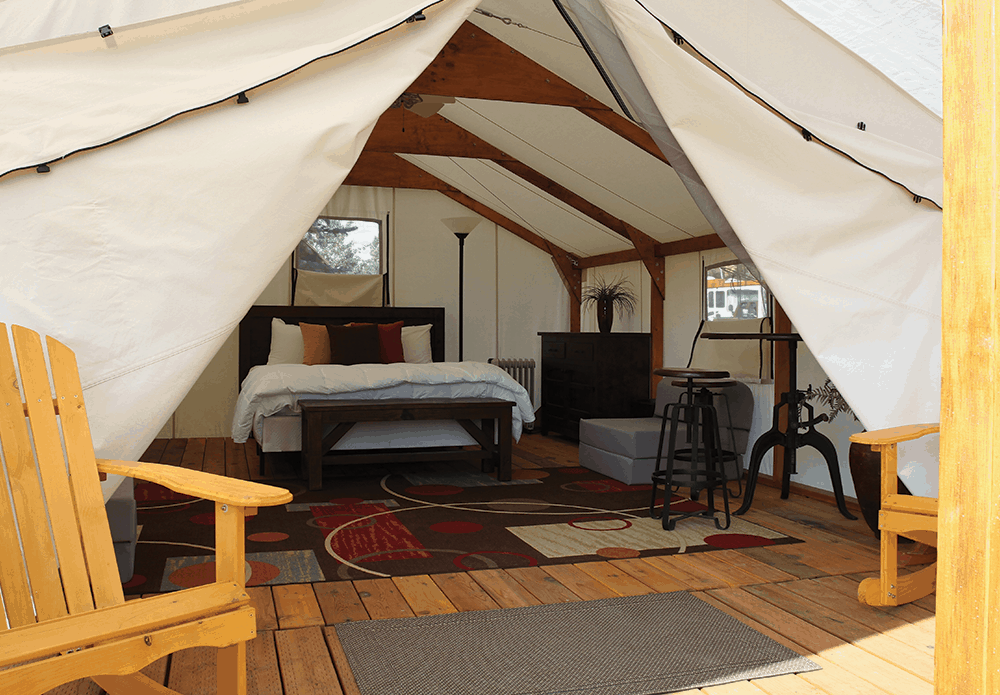 Teton Valley Resort Glamping Wall Tent Wydaho Rendezvous The