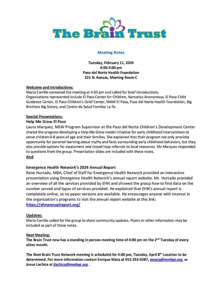 Brain Trust Meeting Notes 2 11 2025 Final