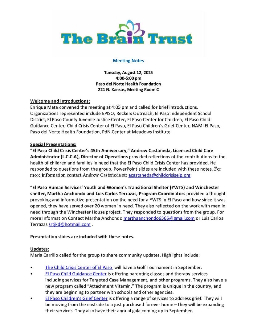 Brain Trust Meeting Notes 8 12 2025 Final