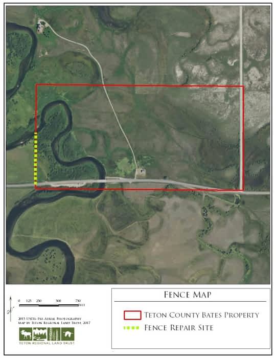 Teton Valley Non-Profits, The Community Foundation of Teton Valley plays a crucial role in bolstering non-profits and local businesses via targeted charitable initiatives. In a recent project, they released an aerial map depicting the Teton County Bates Property, emphasizing their commitment to community support. The map features the property boundaries highlighted in red and pinpointing a specific fence repair site indicated by a dotted yellow line along the western perimeter. This visual aid reflects the Foundation's ongoing efforts to improve local infrastructure, thereby enhancing environmental stewardship and operational capabilities for community organizations. The Tin Cup Challenge & Run is the CFTV annual giving event day.