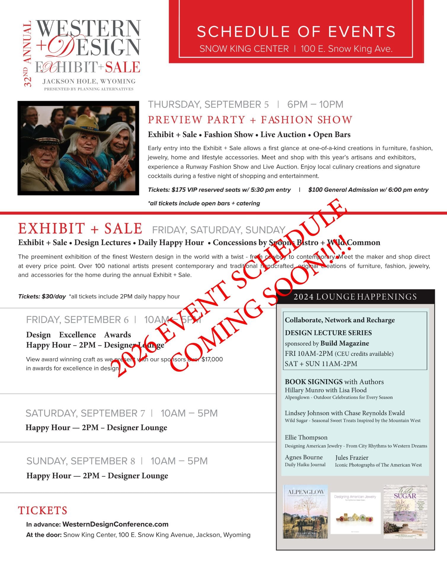 schedule events poster 2026 coming soon