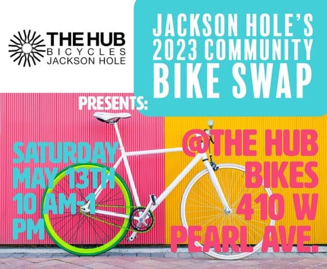📣Join us on this Saturday, May 13th at 10 am for the 11th Annual Jackson Hole Bike Swap at The Hub Bicycles! This is the ultimate event for buying or selling a bike in Teton Region - all types of bikes are welcome, just make sure they are in working order. Plus, proceeds benefit Friends of Pathways and Teton FreeRiders. This year, we'll be at The Hub Bicycles' new location, 410 W Pearl Ave.