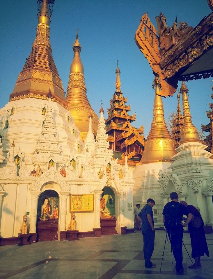 Golden stupas in Myanmar